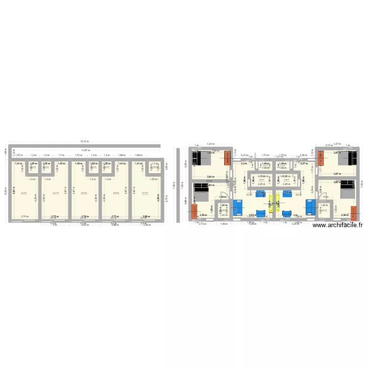 Plan2. Plan de 20 pièces et 171 m²