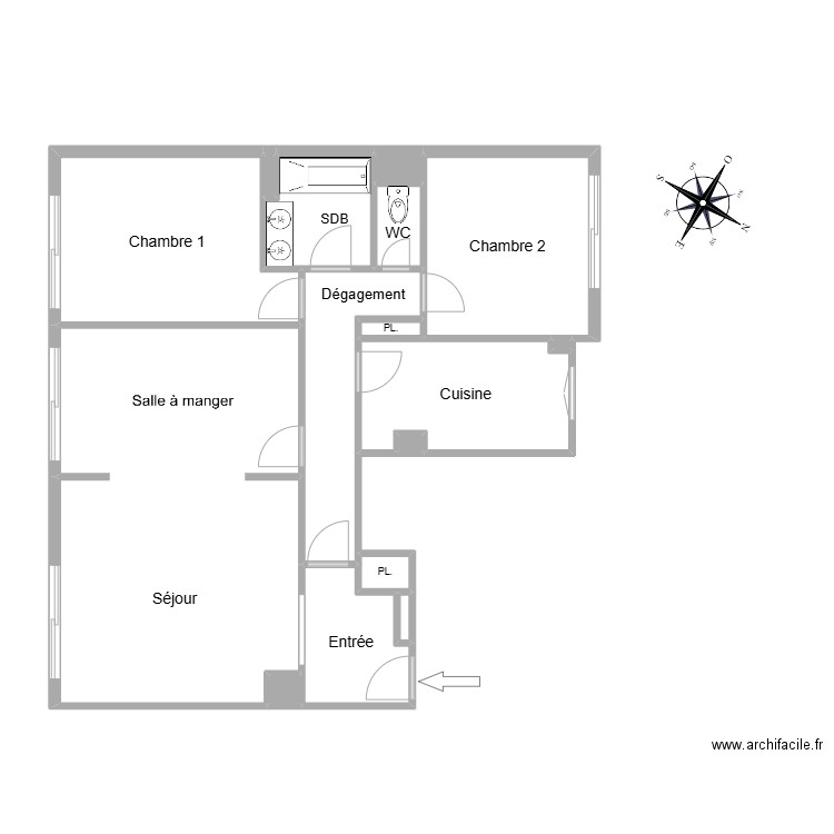 7 Jean Zay. Plan de 16 pièces et 76 m2