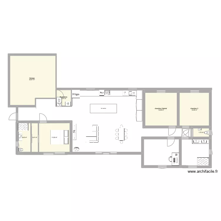 Construction Vendres. Plan de 8  et 73 m²