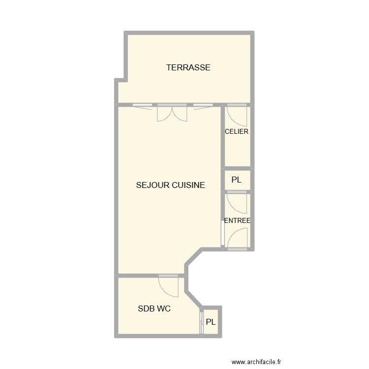 RDC STUDIO AM. Plan de 7 pièces et 31 m2