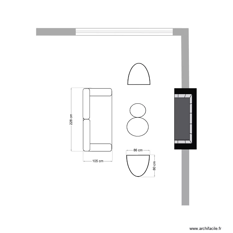 cheminée 228 cm. Plan de cheminée 228 cm. Plan de