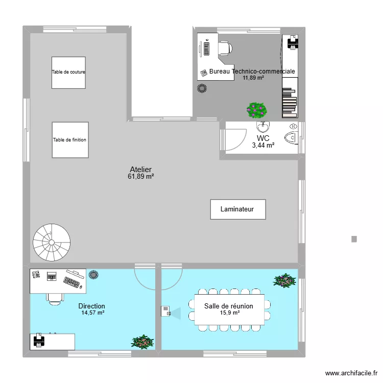 PLAN SIGNALENSEIGNE premier &eacute;tage. Plan de 5  et 108 m²