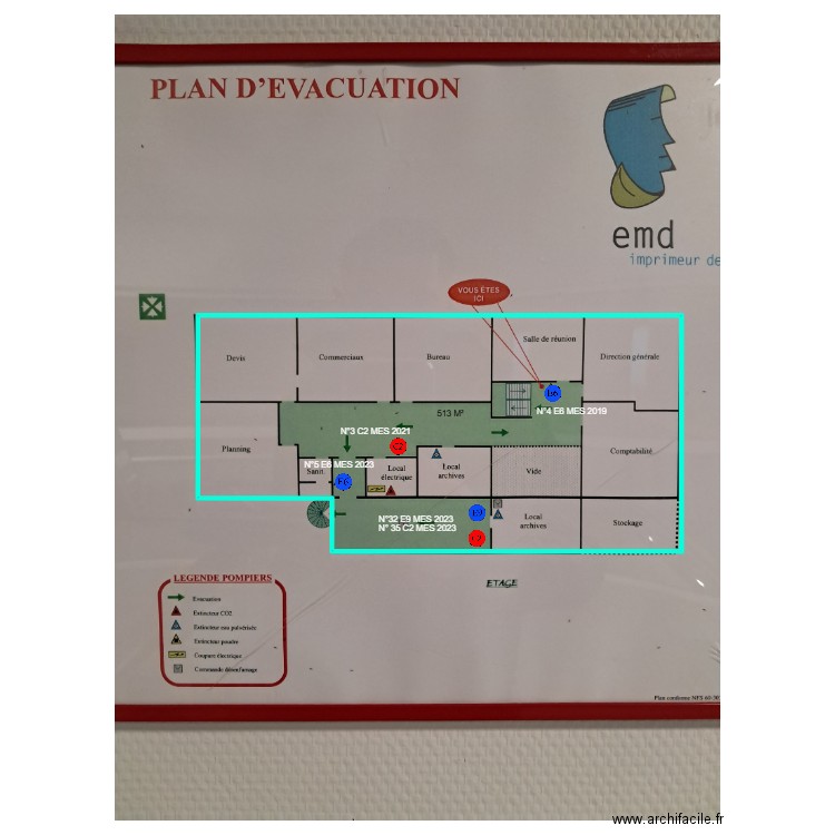 NORMOUTILS NIVEAU 1. Plan de 1 pièce et 513 m2