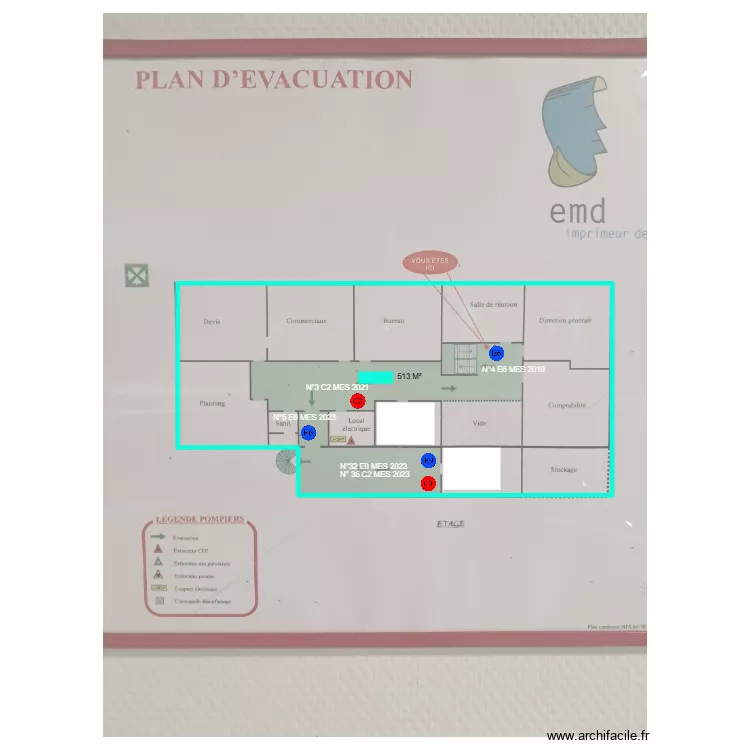 NORMOUTILS NIVEAU 1. Plan de 1 et 513 m² NORMOUTILS NIVEAU 1. Plan de 1 et 513 m²