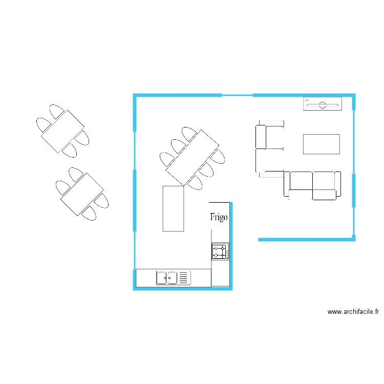 implantation cuisine1. Plan de 0 pièce et 0 m2