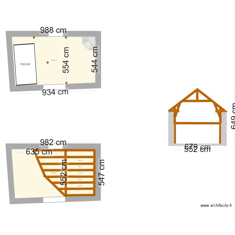 Marzan ruine jan 2024 V2. Plan de 8 pièces et 117 m2