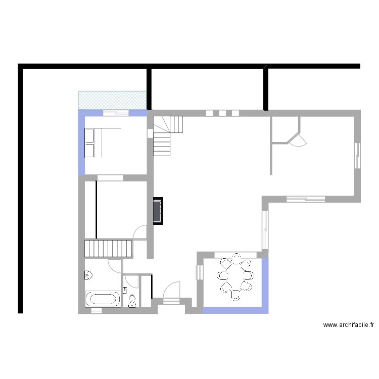 Saint Gratien BROM rez de chaussée variante 1. Plan de 0 pièce et 0 m2