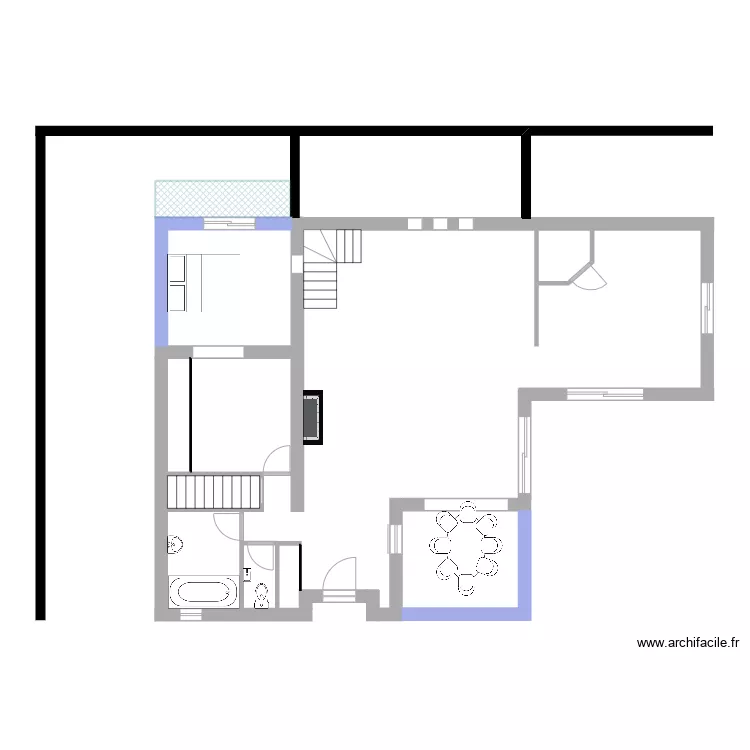 Saint Gratien BROM rez de chauss&eacute;e variante 1. Plan de 