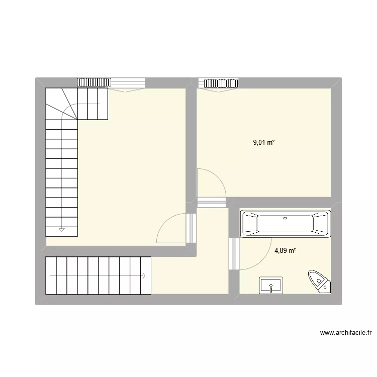 1 etage maison location . Plan de 