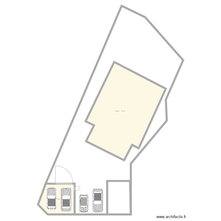 parking. Plan de 3 pièces et 568 m2