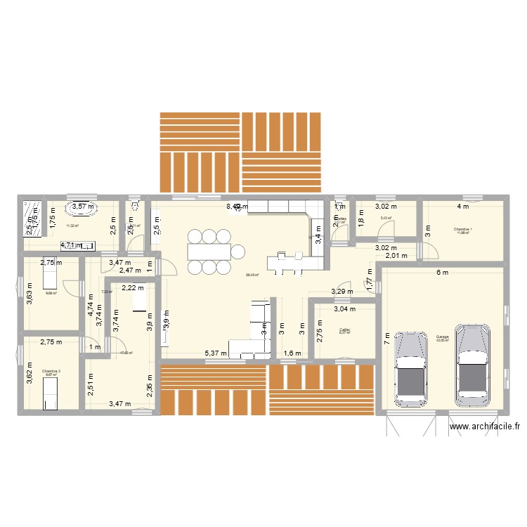 Maison 1 PP. Plan de 12 pièces et 196 m2