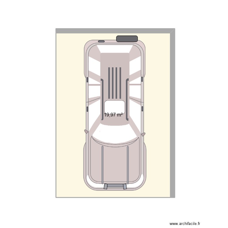 carport 1 v. Plan de 1 pièce et 20 m2