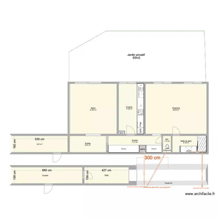 plan g&eacute;n&eacute;ral + sous-sol. Plan de 