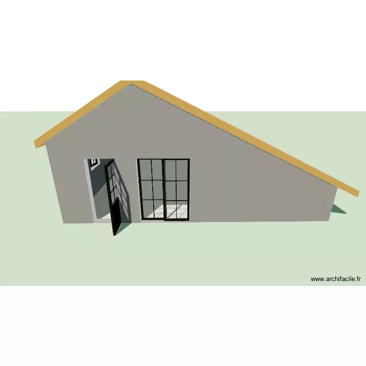Maison 2. Plan de 2 Pièces et 57 m² Maison 2. Plan de 2 Pièces et 57 m²