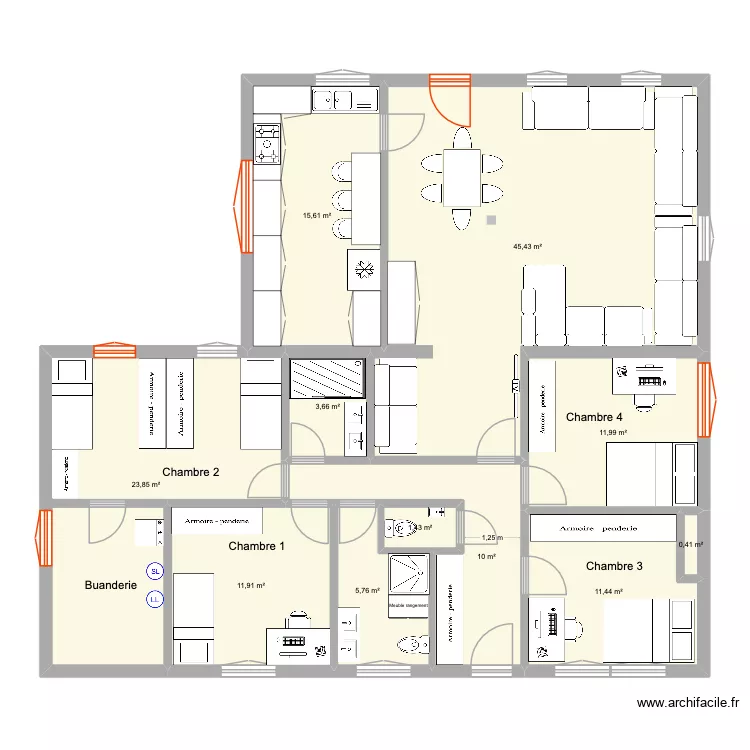 Maransart (4). Plan de 11  et 141 m²