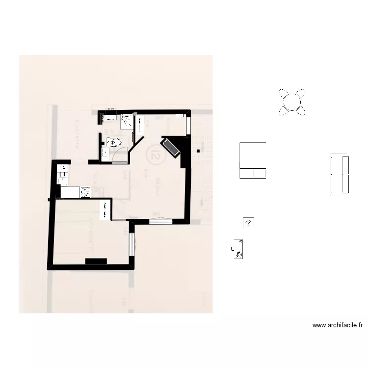 Rennequin 3e cour . Plan de 