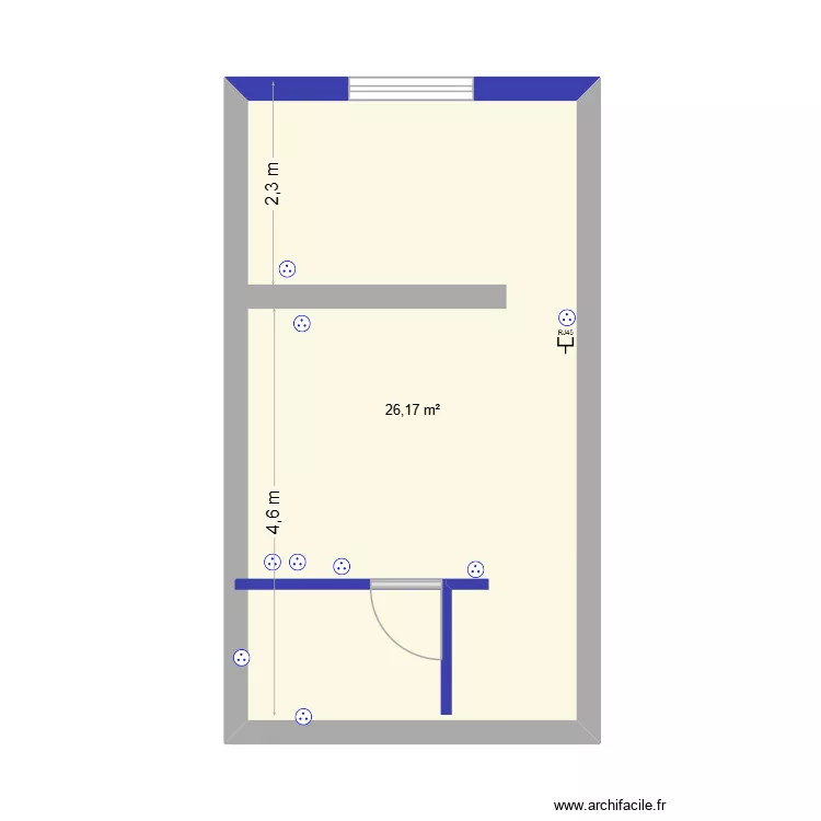 1ER ETAGE 2 EME droite (chambre 3+EXTERIEUR). Plan de 1 et 26 m² 1ER ETAGE 2 EME droite (chambre 3+EXTERIEUR). Plan de 1 et 26 m²