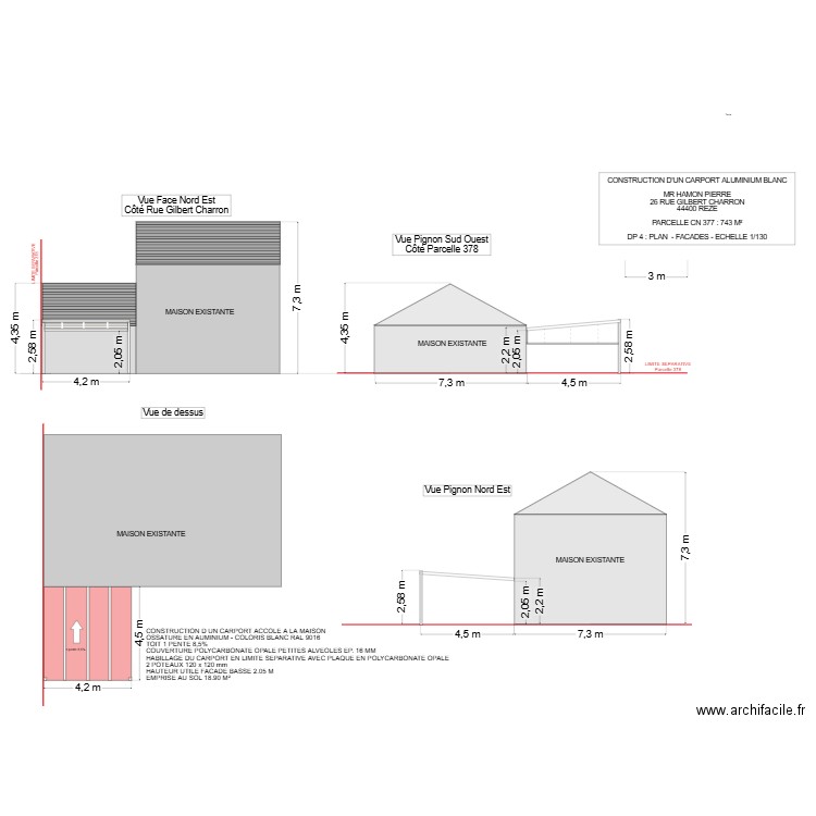 DP 4 HAMON. Plan de 0 pièce et 0 m2