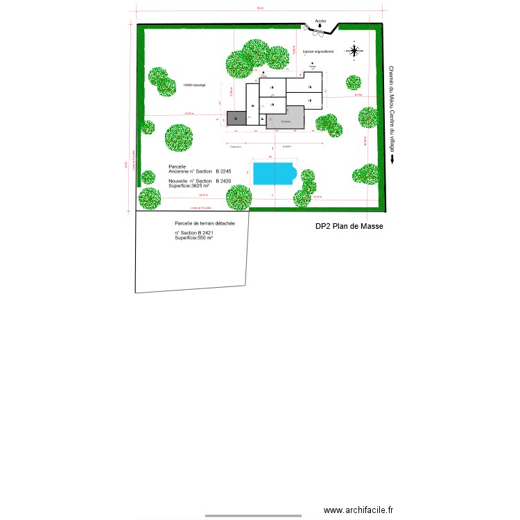 plan de masse. Plan de 0 pièce et 0 m2