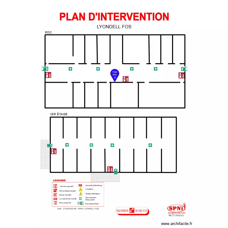 INTER LYONDELL FOS REZ DE CHAUSSÉE 27/03/2024. Plan de INTER LYONDELL FOS REZ DE CHAUSSÉE 27/03/2024. Plan de