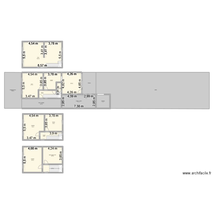 Maison. Plan de 18 pièces et 481 m2