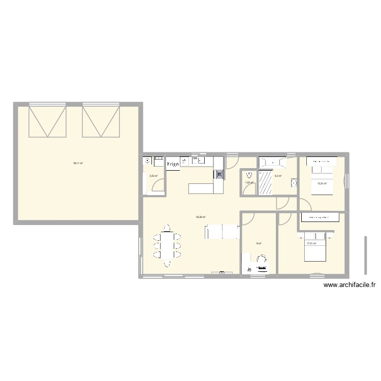 Version claude. Plan de 0 pièce et 0 m2