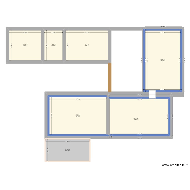 mespaul. Plan de 8 pièces et 148 m2
