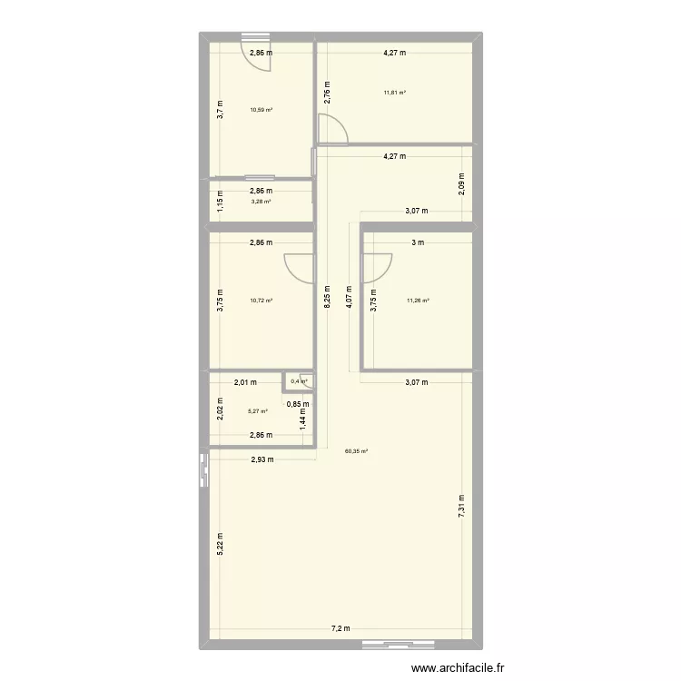 &eacute;lec. Plan de 8  et 114 m²