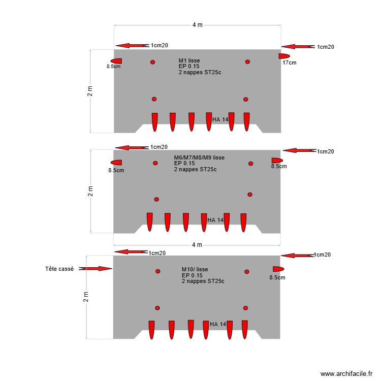 mur fumi&egrave;re. Plan de 0 pièce et 0 m2