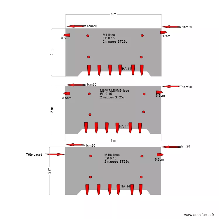 mur fumi&egrave;re. Plan de 