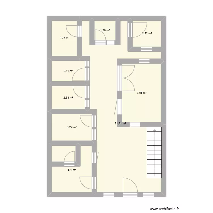 sniper. Plan de 9  et 48 m²