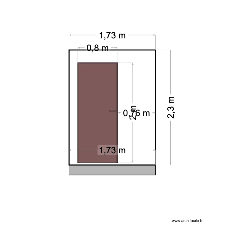 Plan de coupe - pool house - vue porte. Plan de Plan de coupe - pool house - vue porte. Plan de