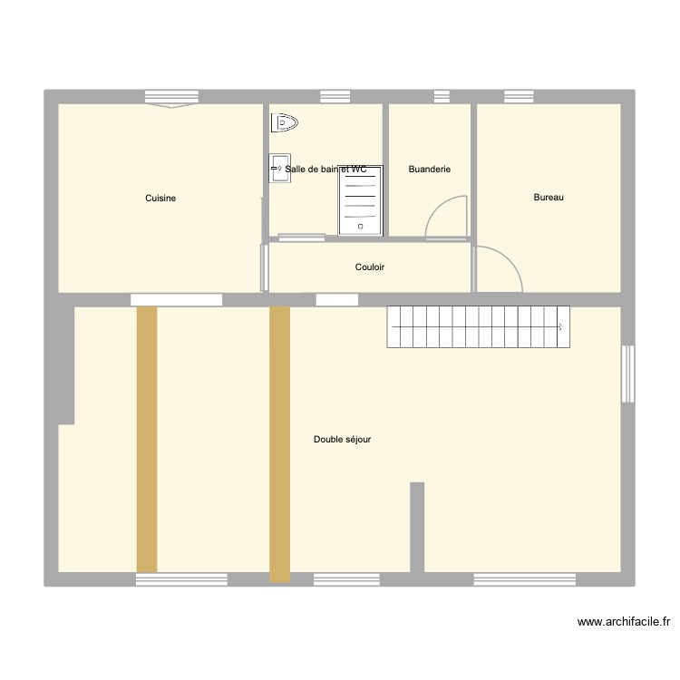 Rdc distribution. Plan de 0 pièce et 0 m2