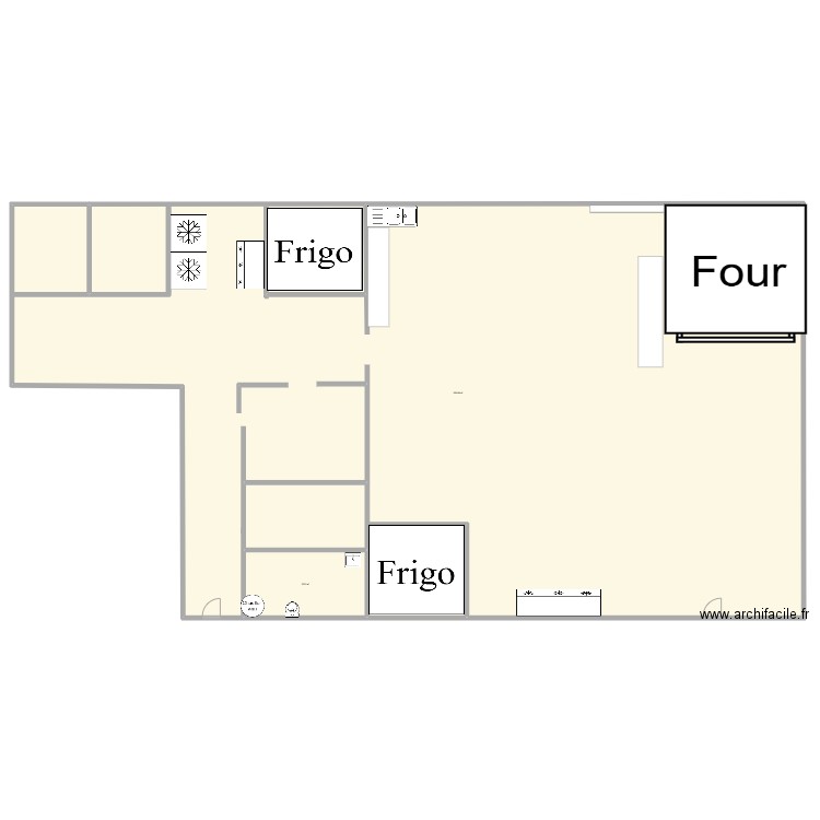 chazal alek. Plan de 2 pièces et 1980 m2