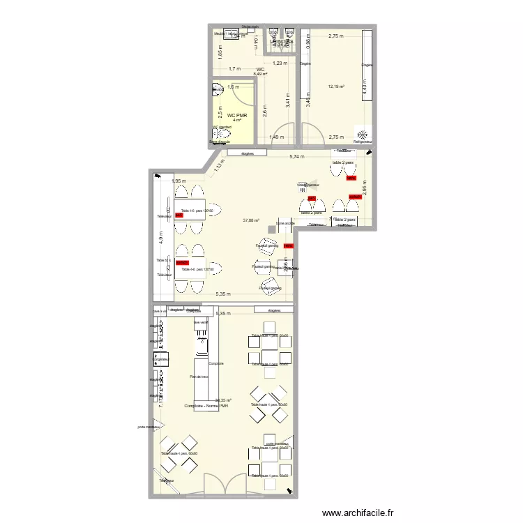 IUT - bar v6 - MAGASIN. Plan de 6 et 102 m² IUT - bar v6 - MAGASIN. Plan de 6 et 102 m²