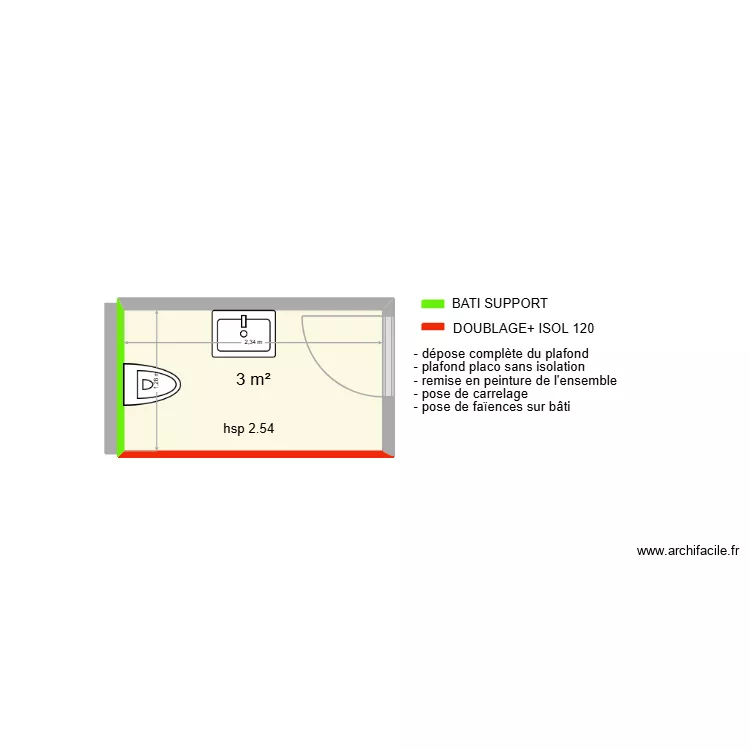wc rdc M Berger. Plan de wc rdc M Berger. Plan de