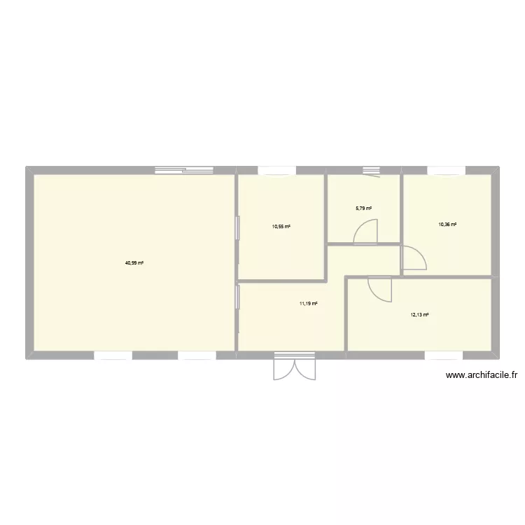 plan maison. Plan de 6  et 91 m²