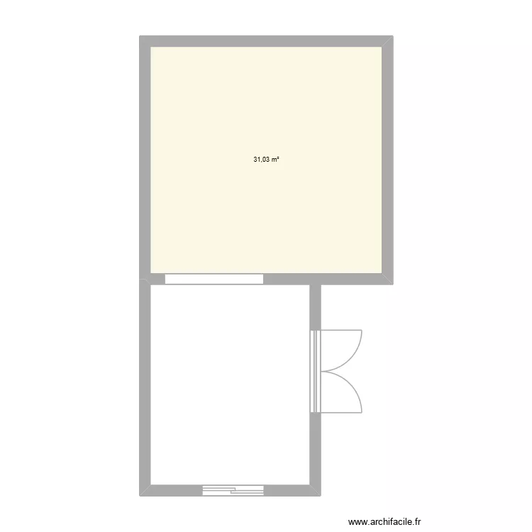 GARAGE. Plan de 1 Pièce et 31 m²