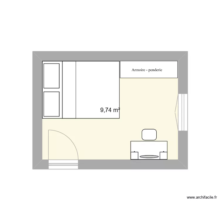 chambre 2. Plan de 1 et 10 m² chambre 2. Plan de 1 et 10 m²