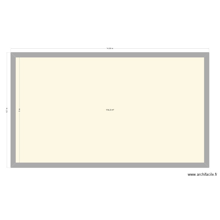 remi. Plan de 1 pièce et 114 m2