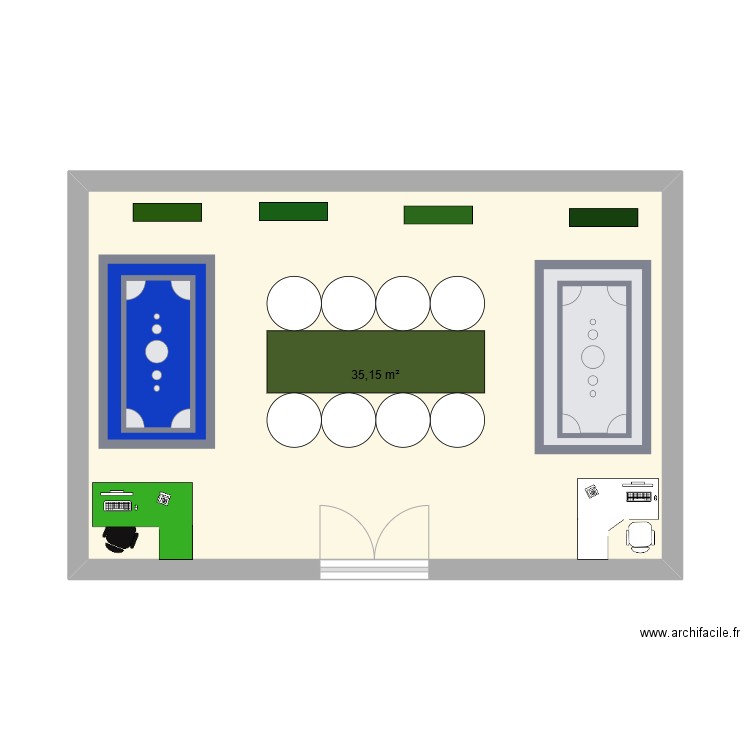 CCF PHASE 3. Plan de 1 pièce et 35 m2