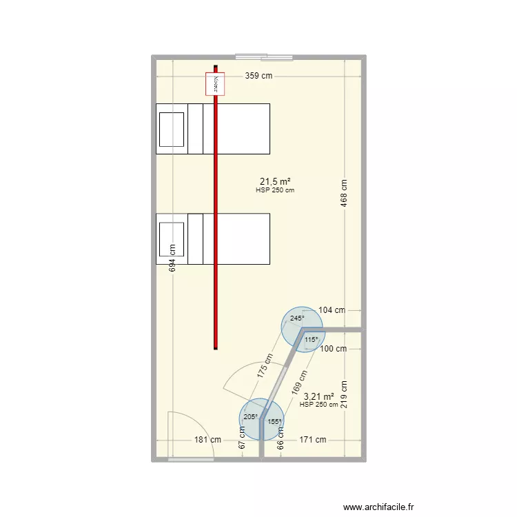 EHPAD DOUBLE DROIT. Plan de 