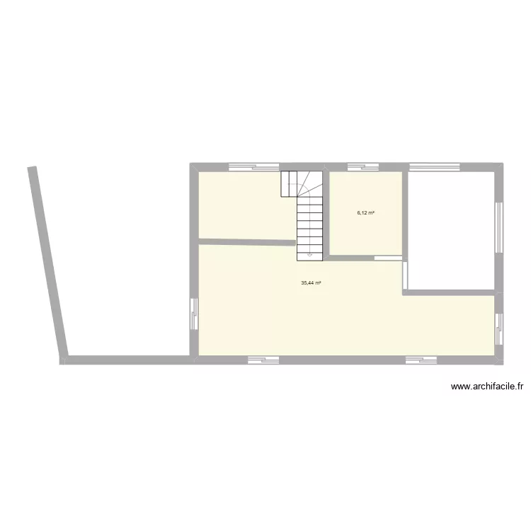 MORGANE etage. Plan de 2 et 42 m² MORGANE etage. Plan de 2 et 42 m²