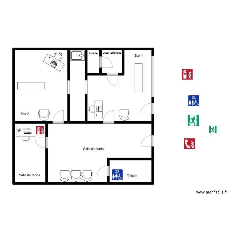 PLAN 151. Plan de 8 pièces et 94 m2