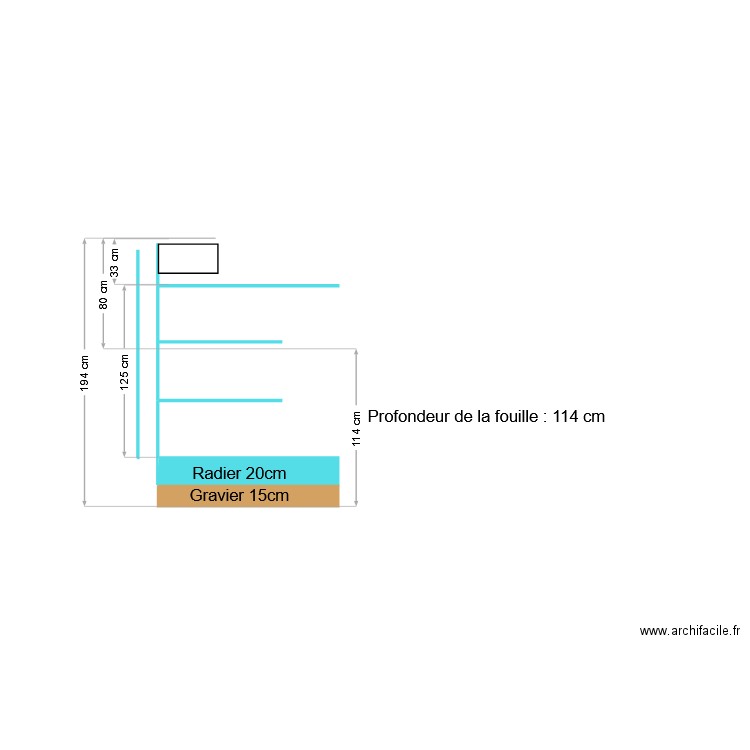 Piscine coupe. Plan de 0 pièce et 0 m2