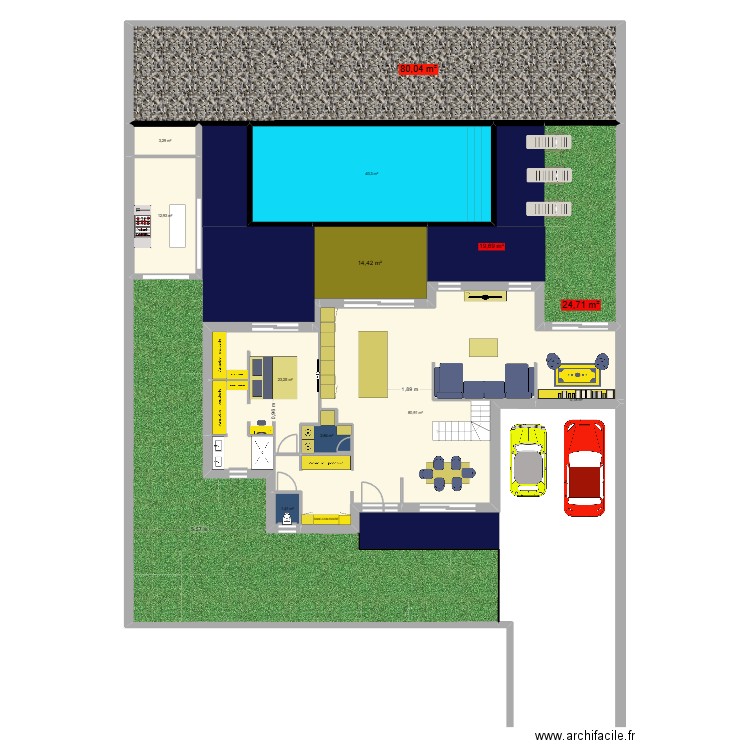 plan eco rdc. Plan de 17 pièces et 352 m2