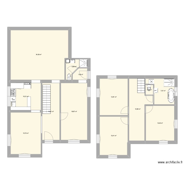 ROYAN 1. Plan de 13 pièces et 156 m2