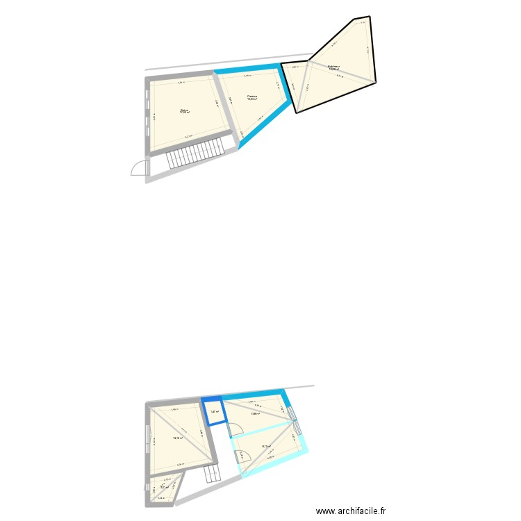 Chloe. Plan de 8 pièces et 84 m2