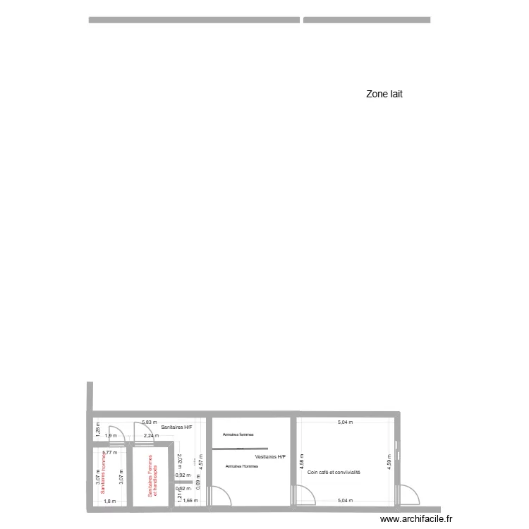 Etude 1 voltaire sanitaires - caf&eacute; cotation. Plan de 