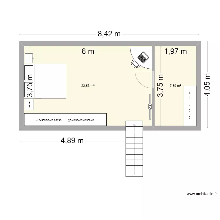 CHAMBRE DIEGO. Plan de 
